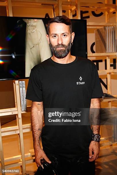 Marcelo Burlon attends Renzo Rosso And OTB Launch 'Radical Renaissance 55+5' Book on June 17, 2016 in Milan, Italy.