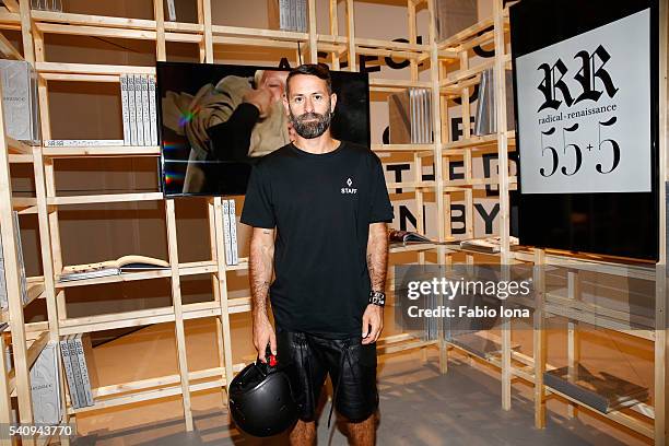 Marcelo Burlon attends Renzo Rosso And OTB Launch 'Radical Renaissance 55+5' Book on June 17, 2016 in Milan, Italy.