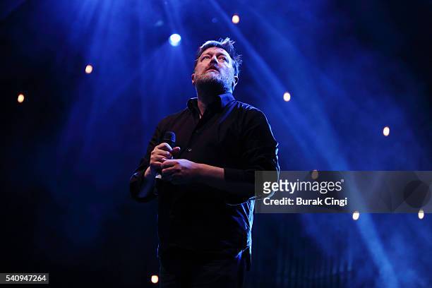Guy Garvey performs live on stage at Guy Garvey's Meltdown at Royal Festival Hall on June 17, 2016 in London, England.