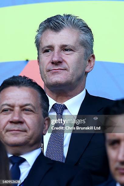 Davor Suker looks on during the UEFA Euro 2016 Group D match between the Czech Republic and Croatia at Stade Geoffroy-Guichard on June 17, 2016 in...