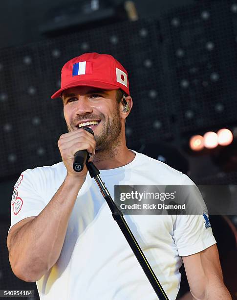 Singer/Songwriter Sam Hunt performs during 2016 Windy City LakeShake Country Music Festival - Day 1 at FirstMerit Bank Pavilion at Northerly Island...