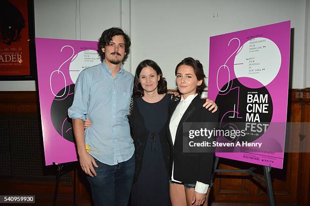 Actors Keith Poulson, Ally Sheedy and Addison Timlin attend the BAMcinemaFest 2016 Little Sister premiere at BAM Rose Cinemas on June 17, 2016 in New...