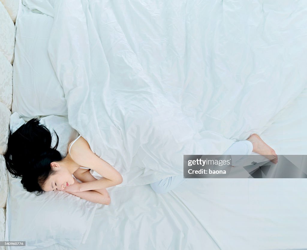 Attractive young woman sleeping