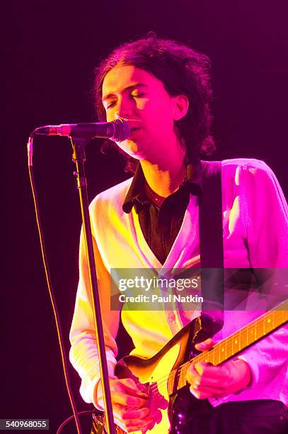 Danish musician Sune Rose Wagner, of the group the Raveonettes, as she performs onstage at the Allstate Arena, Chicago, Illinois, November 29, 2005.