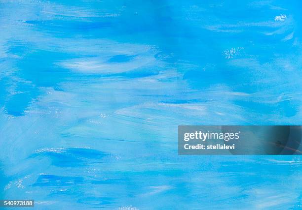 blue hand painted background - hand colored stock illustrations