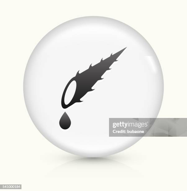 aloe cactus oil icon on white round vector button - aloe vector stock illustrations