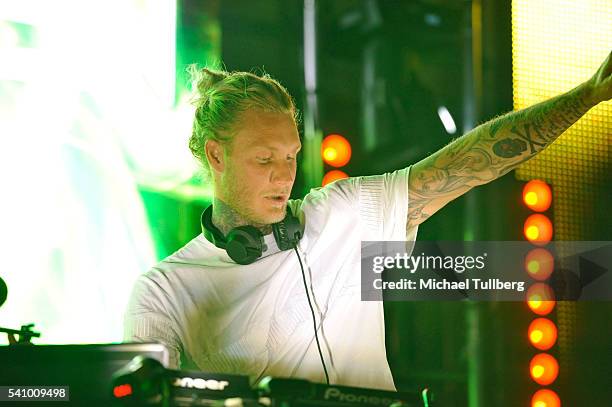 Electronic music artist Morten performs during the 20th annual Electric Daisy Carnival at Las Vegas Motor Speedway on June 17, 2016 in Las Vegas,...