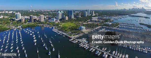 coconut grove skyline - coconut grove miami stock pictures, royalty-free photos & images