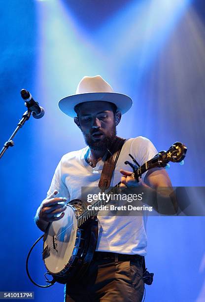 Scott Avett of the Avett Brothers performs during G Fest at Hatbox Field on June 17, 2016 in Muskogee, Oklahoma.