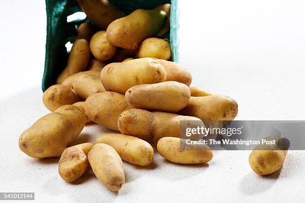 La Ratte fingerling potatoes from Tree and Leaf photographed in Washington, DC. .