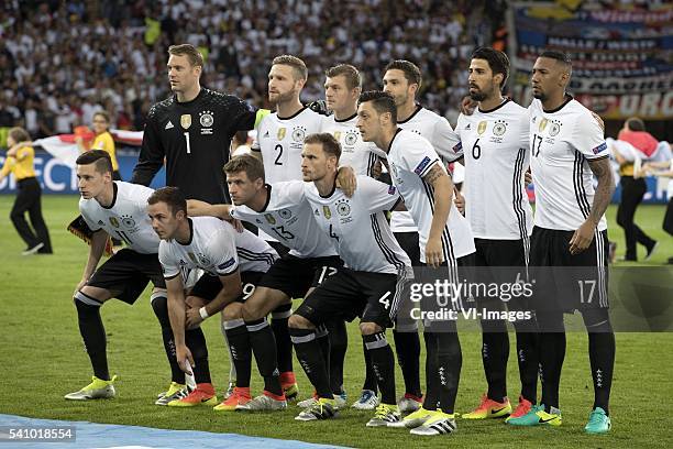 Goalkeeper Manuel Neuer of Germany, Shkodran Mustafi of Germany, Toni Kroos of Germany, Jonas Hector of Germany, Sami Khedira of Germany, Jerome...