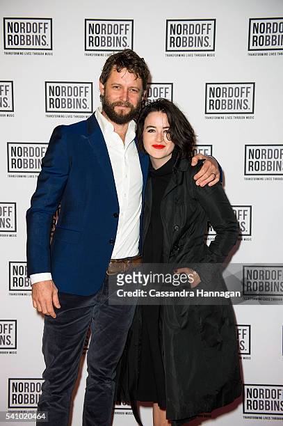 Ben Quilty and Megan Washington arriveahead of the Art of Music 2016 at Art Gallery Of NSW on June 18, 2016 in Sydney, Australia.