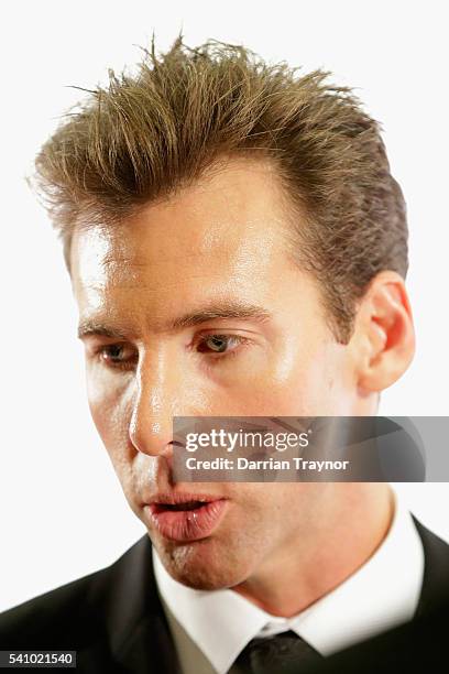 Grant Hackett arrives at the Prime Minister's Olympic Dinner at The Melbourne Convention and Exhibition Centre on June 18, 2016 in Melbourne,...