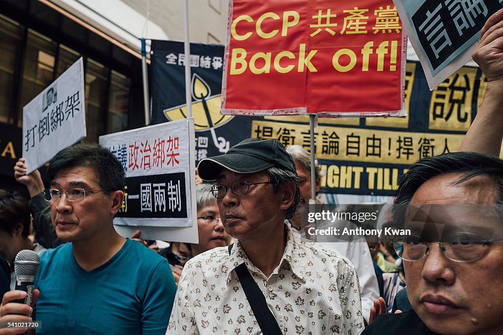 Protests In Hong Kong After Bookseller's Confession