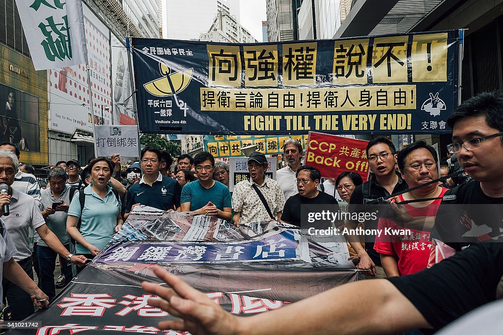 Protests In Hong Kong After Bookseller's Confession