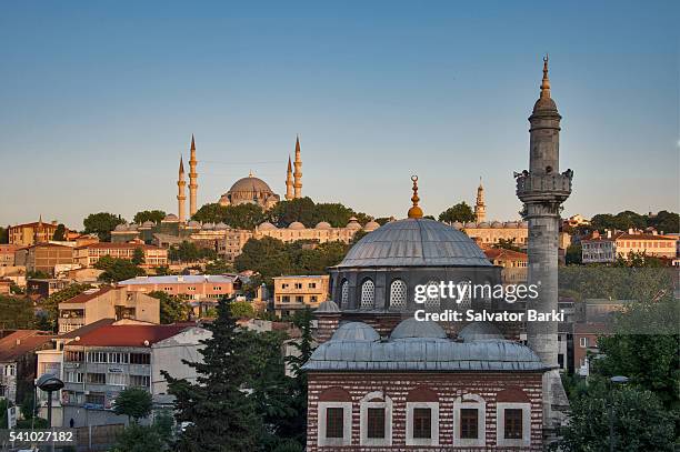 the suleymaniye mosque - beyazıt tower stock pictures, royalty-free photos & images