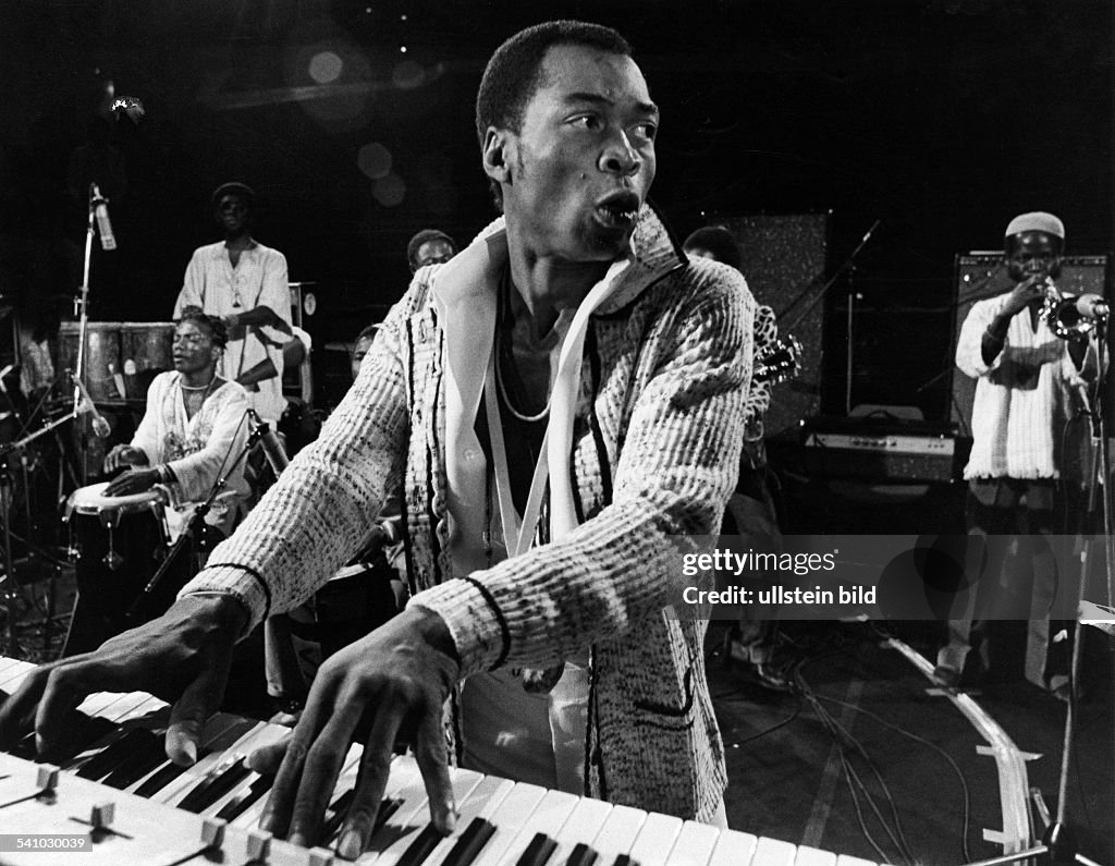 Musicians from Nigeria Kuti, Fela Anikulapo *15.10.1938-02.08.1997 saxophonist, bandleader, Nigeria founder of the Afrobeat Fela Anikulapo Kuti and band performing during the Berlin Jazz Festival - 1978