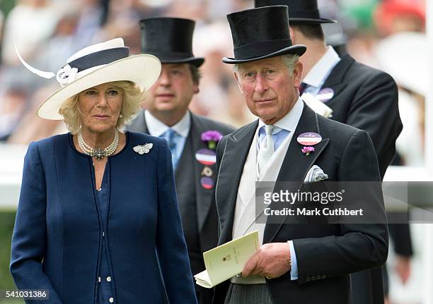 Prince Charles, Prince of Wales and Camilla, Duchess of Cornwall attend day 5 of Royal Ascot at Ascot Racecourse on June 18, 2016 in Ascot, England.