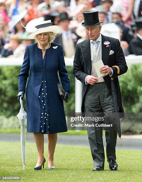 Prince Charles, Prince of Wales and Camilla, Duchess of Cornwall attend day 5 of Royal Ascot at Ascot Racecourse on June 18, 2016 in Ascot, England.