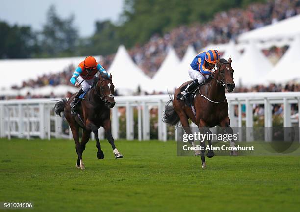 Ryan Moore and Churchill land the Chesham Stakes on day 5 of Royal Ascot at Ascot Racecourse on June 18, 2016 in Ascot, England.