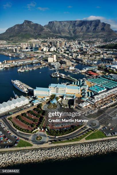 the victoria & alfred waterfront in cape town - cape town cbd stock pictures, royalty-free photos & images