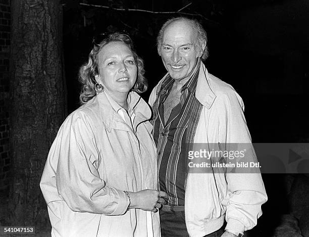 Cleef, Lee van *-+Schauspieler, USA- mit seiner Ehefrau Barbara in Berlin- 1984