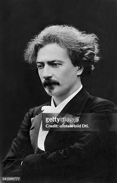 Paderewski, Ignacy *18.11.1860-+Pianist, Komponist, Politiker, Polen- Portrait, mit Nelke am Revers- Januar 1905