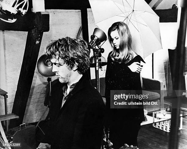 Countess Vera von Lehndorff, actress, model, Germany, with actor David Hemmings in 'Blowup - 1966