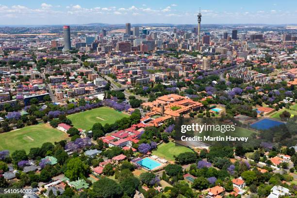 aerial view of st john's college, houghton, johannesburg, south africa - johannesburg photos et images de collection