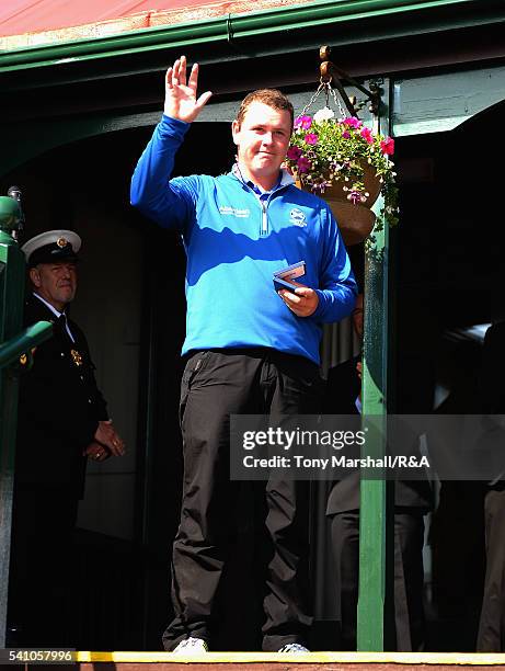 Robert MacIntyre of Glencruitten with his silver medal at the presentation ceremony during The Amateur Championship 2016 - Day Six at Royal Porthcawl...