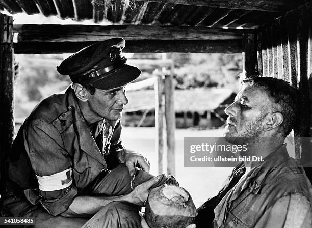 Guinness, Alec - Actor, Great Britain - *02.04..2000+ Scene from the movie 'The Bridge on the River Kwai'' with James Donald Directed by: David Lean...