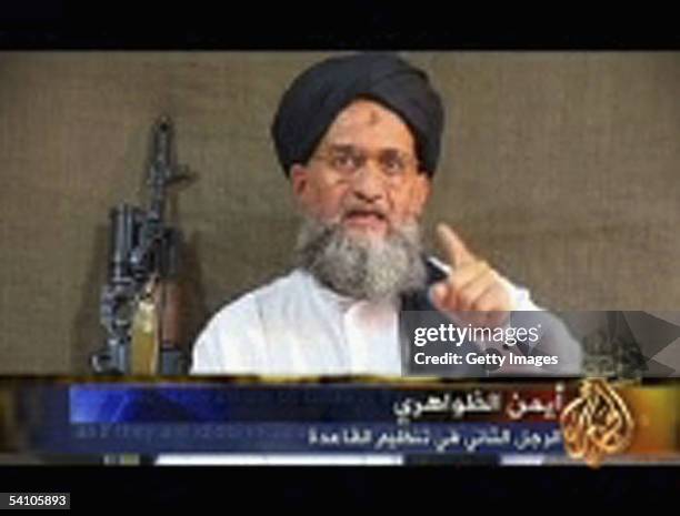 In this video grab taken from a broadcast by Arab television, Al-Qaeda representative Ayman al-Zawahri claims responsibility for the July 7 terror...