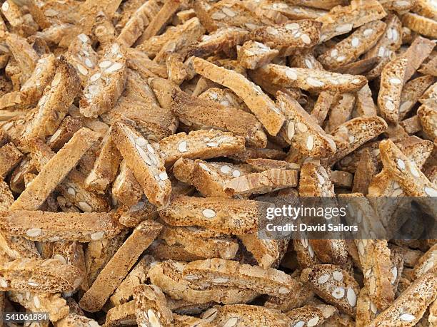 almond biscotti - biscotti stock pictures, royalty-free photos & images