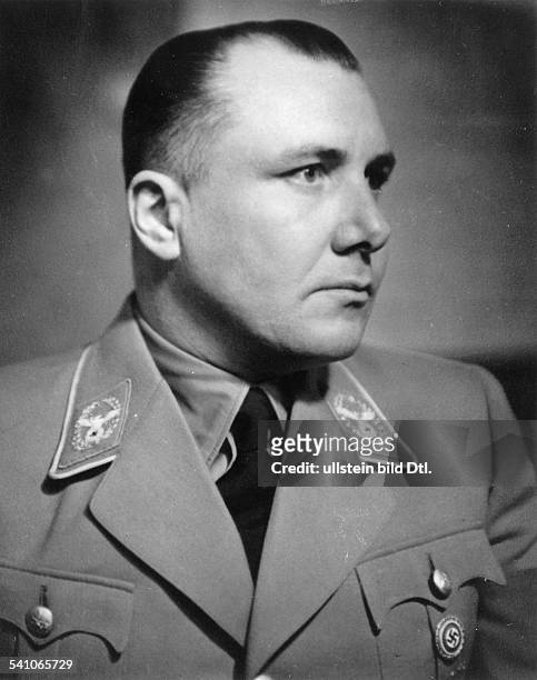 NGerman Nazi politician and personal secretary to German Chancellor Adolf Hitler. Photographed 17 October 1943.