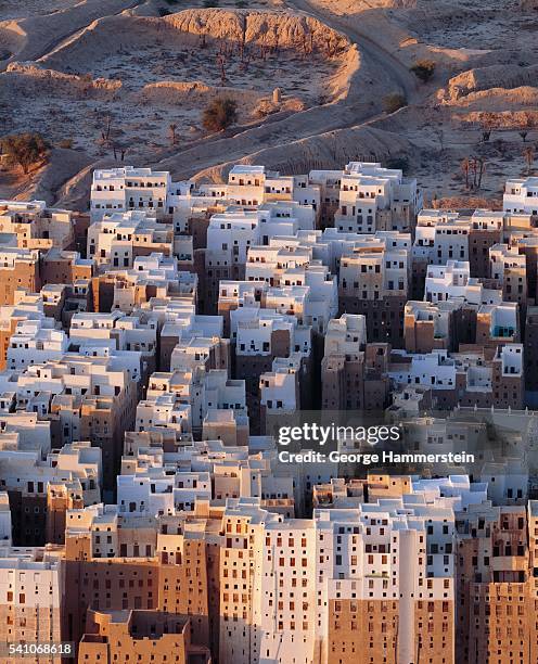 shibam, yemen - shibam stockfoto's en -beelden