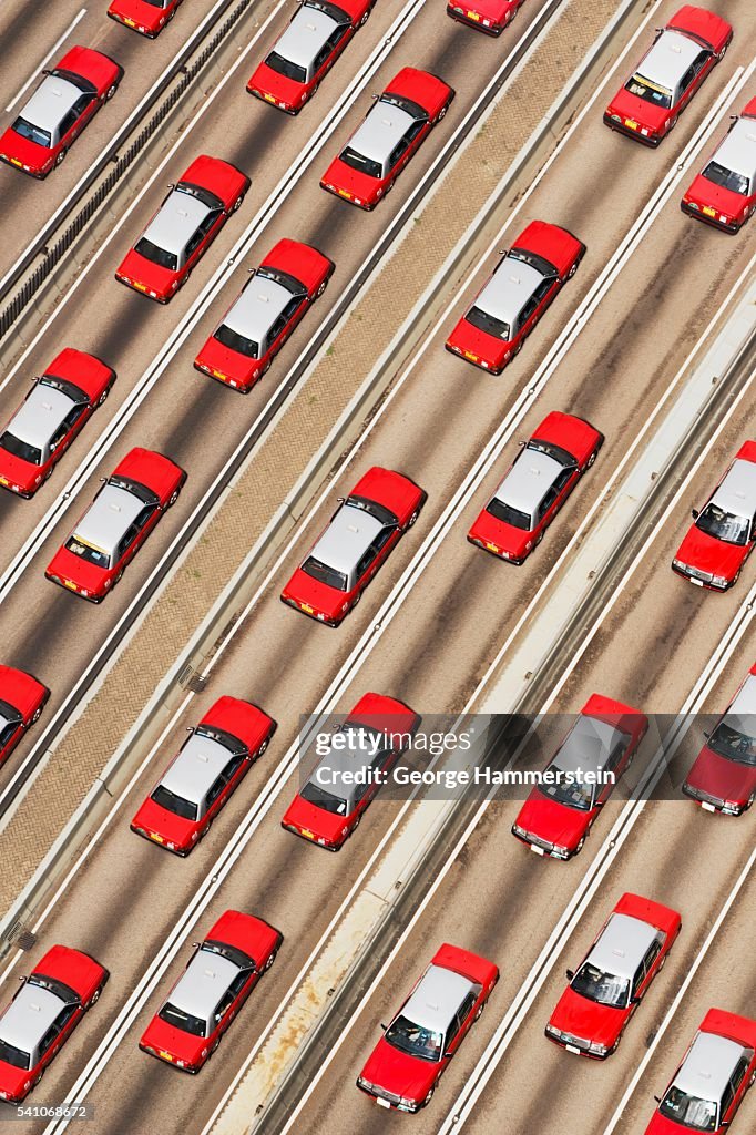 Taxis on Freeway