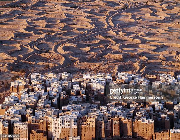 shibam, yemen - shibam stockfoto's en -beelden