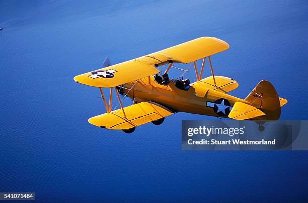 boeing stearman pt-17 - a pt 17 stearman stock pictures, royalty-free photos & images