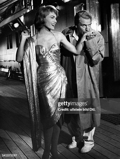 Fischer, O. W. - Actor, Austria - *-+ Scene from the movie 'Peter Voss, der Millionendieb' - with Margit Saad Directed by: Wolfgang Becker West...