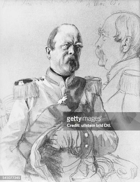 Bismarck, Otto von *1815-1898+Politiker, D1862-1890 Ministerpräsident ...