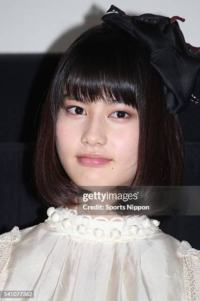 Actress Ai Hashimoto attends opening day greeting of the 'Goodbye, Debussy' on January 26, 2013 in Tokyo, Japan.