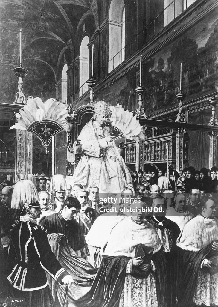 Leo XIII. - Papst, Italien/ Einzug in die Sixtinische Kapelle