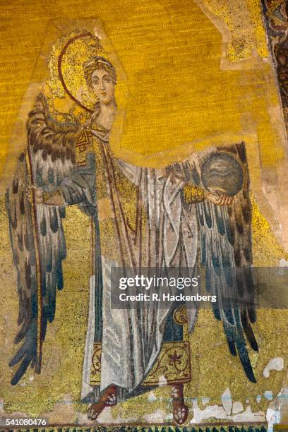 archangel gabriel in hagia sophia, sultanahmet district, istanbul, turkey - archangel gabriel stock pictures, royalty-free photos & images