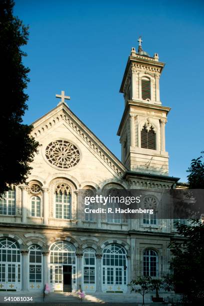 greek orthodox church hagia triada, beyoglu, istanbul,turkey - greek orthodoxy stockfoto's en -beelden