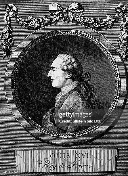 König von Frankreich 1774-1792Porträt nach einem Kupferstich von Marie Boizot- 1773