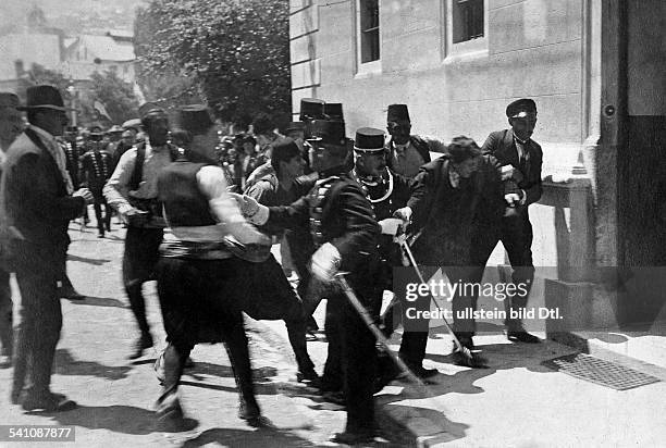 Franz Ferdinand*18.12.1863-+Archduke of Austria-EsteCrown Prince of Austria-HungaryAssassination in Sarajevo: The arrest of Gavrilo Princip after the...