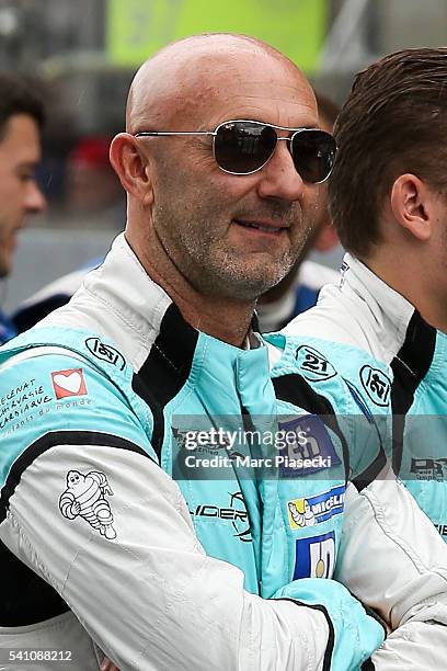 Fabien Barthez attends the 84rd Le Mans 24-hours endurance race on June 18, 2016 in Le Mans, France.