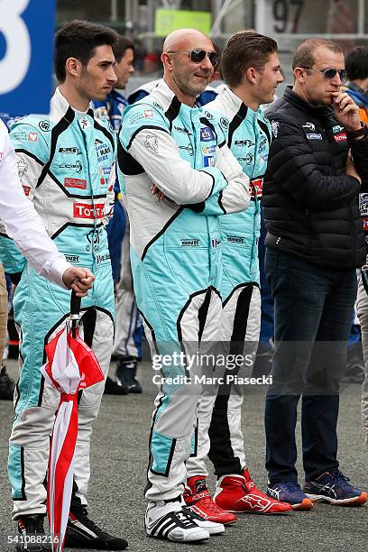 Fabien Barthez attends the 84rd Le Mans 24-hours endurance race on June 18, 2016 in Le Mans, France.