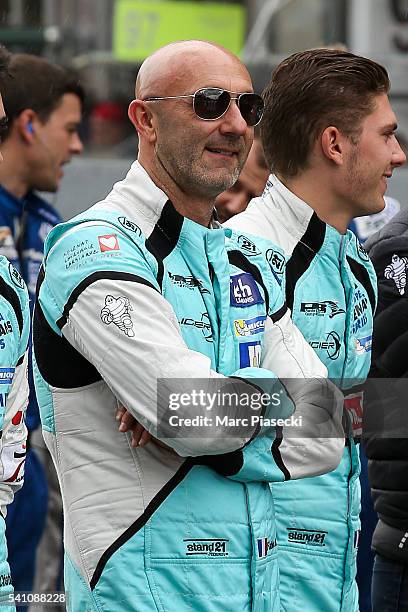 Fabien Barthez attends the 84rd Le Mans 24-hours endurance race on June 18, 2016 in Le Mans, France.