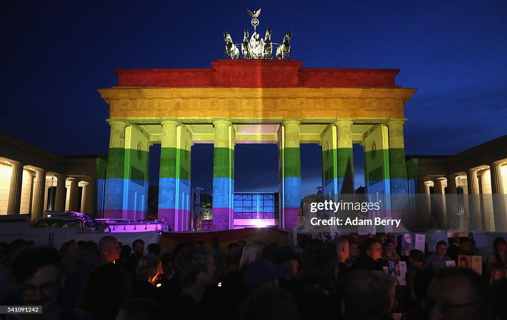 Berliners Hold Evening Vigil For Orlando Massacre Victims